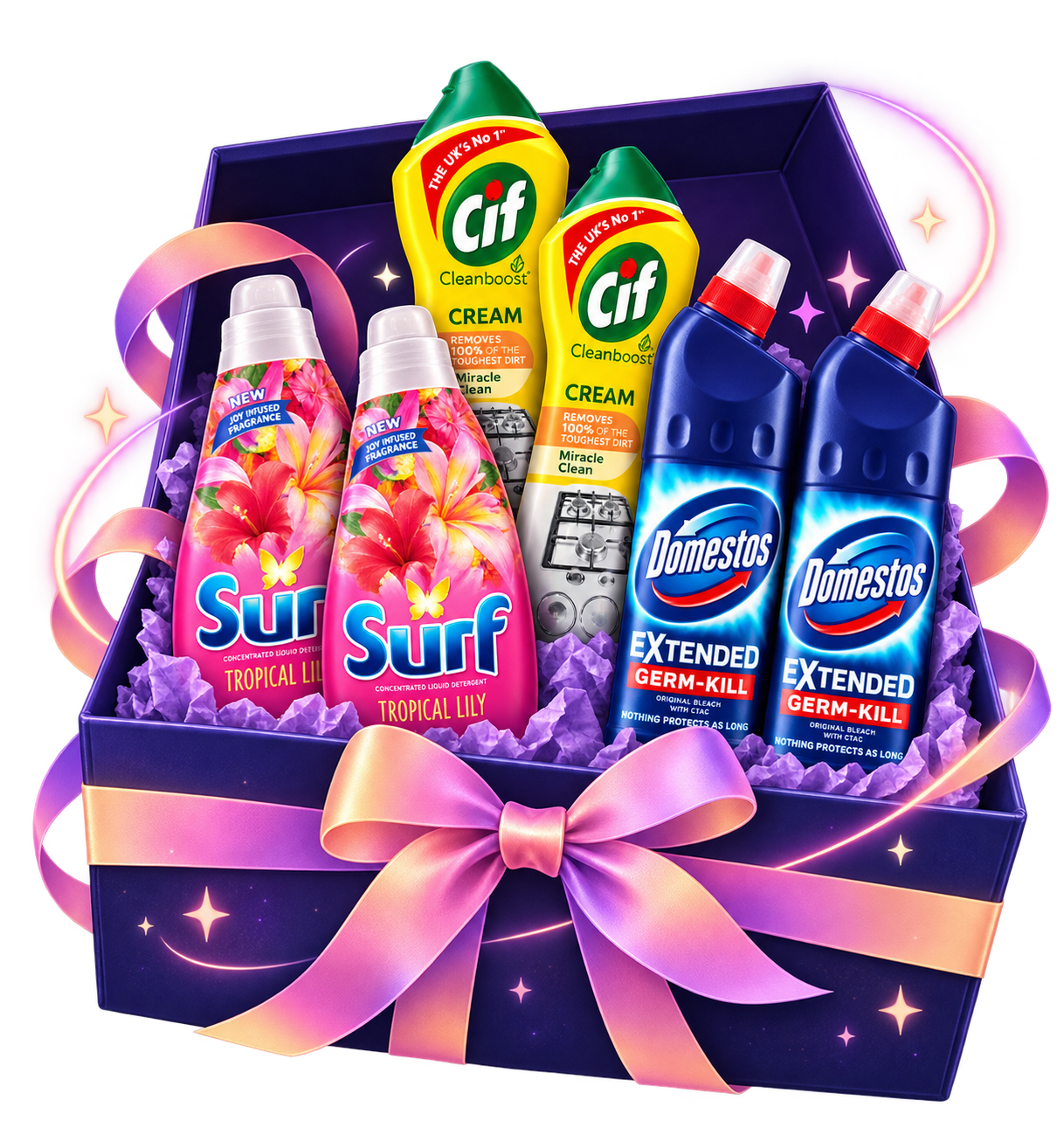 Cleanipedia bundle: Cif, Domestos and Surf gift box